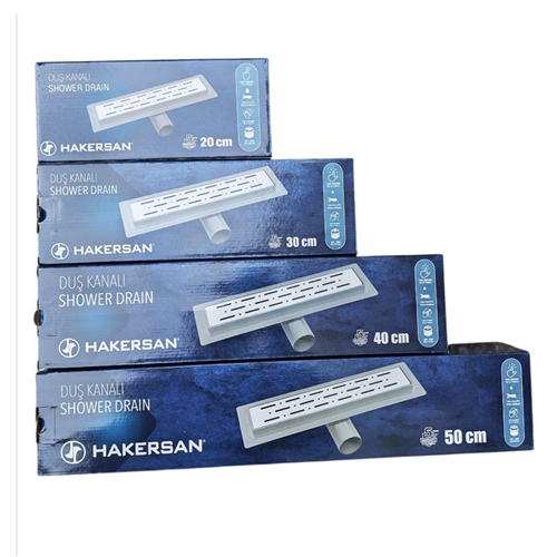HAKERSAN 50 CM DUŞ KANALI(25pcs) (304 PASLANMAZ SÜZGEÇLİ)